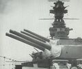 Close-up of A and B turrets.