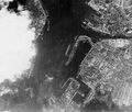 Aerial reconnaissance photo of Scharnhorst in Kiel after the Channel Dash, 1942.