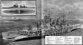 A cutaway drawing of a King George V-class battleship.