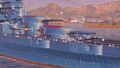Arizona’s 14 inch-batteries at rest in port. The red color on top was to identify her as part of Battleship Division (BATDIV) 1, alongside USS Pennsylvania and USS Nevada.