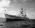 USS Prinz Eugen moored in Bikini Atoll during Operation Crossroads, June 1946.
