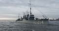 DD214. The ship comes with a default camo, but it does not provide a noticeable change to the ship's appearance.