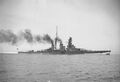Haruna undergoing trials after her reconstruction in 1928.