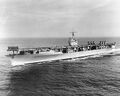 USS Ranger underway at sea, 1930s.