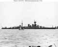 Broadside view of Hood, 1930 or 1931.