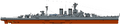 Profile drawing of Hood as she appeared in 1921, in Atlantic Fleet dark grey.