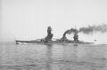 Fusō running full-power trials on 10 May 1933 after her first reconstruction.