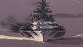 Großer Kurfürst spearheads the push, the friendly Baltimore in tow, her starboard secondaries already ripping into an enemy ship.