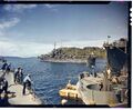 USS St. Louis (CL-49), departs Tulagi on 12 July 1943. She took part in the Battle of Kolombangara the following day.