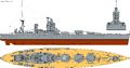 Profile drawing of HMS Nelson.