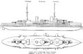 Bretagne-class design as depicted by Brassey's Naval Annual 1915.