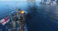 Nelson secondaries spring into action as the battleship is surprised by an enemy Leningrad.