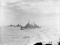 Edinburgh with the cruisers Hermione and Euryalus on convoy duty during Operation Halberd in September 1941.