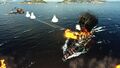 Giulio Cesare engages in a close range duel with an enemy New York.