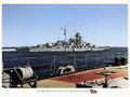 Bismarck in the Baltic Sea — as seen from Prinz Eugen — departing Gotenhafen (now Gdynia, Poland), 19 May 1941.