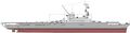 Artist's rendering of Seydlitz with her conversion to a light carrier completed.