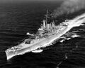USS Salem in 1952 in the Mediterranean Sea.