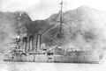 Dresden, flying a white flag in the moments prior to sinking, 15 March 1915.