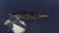 Its' home base aircraft carrier destroyed, one dive bomber makes a final attempt to destroy the Tirpitz... and fails.