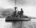 A view of HMS Nelson off the starboard stern quarter, date unknown.