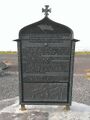 Reverse of plaque at Varyag memorial at Lendalfoot, Scotland.