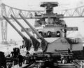 Scharnhorst in port during the winter of 1939–1940.
