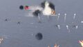 Kaiser suffers two waves of enemy torpedo bombers after being set on fire by enemy dive bombers.
