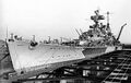 Admiral Hipper in drydock in Brest, France, circa 1941.