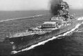 Jean Bart, still incomplete, underway during transit from Casablanca to Cherbourg, circa 1945.