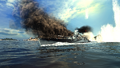 The aft batteries of Giulio Cesare erupt.